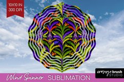 Mardi Gras Wind Spinner Sublimation PNG - Carnival Round Product Image 1