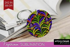 Mardi Gras Keychain PNG - Carnival Keychain Sublimation Product Image 1