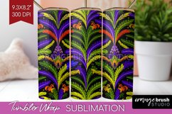 Mardi Gras Tumbler Wrap - Carnival Tumbler PNG Sublimation Product Image 1