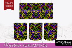 Mardi Gras Mug Wrap - Carnival Mug PNG Sublimation Product Image 1