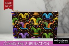 Mardi Gras Cosmetic Bag - Carnival Makeup Bag PNG Product Image 1