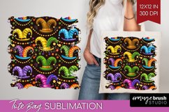 Mardi Gras Tote Bag - Carnival Tote Bag PNG Sublimation Product Image 1