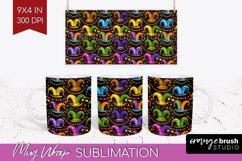 Mardi Gras Mug Wrap - Carnival Mug PNG Sublimation Product Image 1