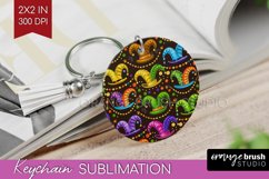 Mardi Gras Keychain PNG - Carnival Keychain Sublimation Product Image 1