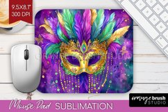 Mardi Gras Mouse Pad Sublimation - Carnival Mousepad PNG Product Image 1