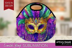 Mardi Gras Lunch Bag - Carnival Lunch Bug PNG Sublimation Product Image 1