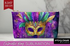 Mardi Gras Cosmetic Bag - Carnival Makeup Bag PNG Product Image 1