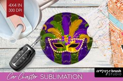 Mardi Gras Car Coaster - Carnival Coaster PNG Sublimation Product Image 1