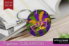Mardi Gras Keychain PNG - Carnival Keychain Sublimation Product Image 1