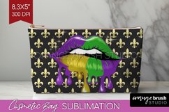 Mardi Gras Cosmetic Bag - Carnival Makeup Bag PNG Product Image 1