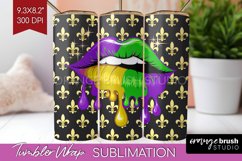 Mardi Gras Tumbler Wrap - Carnival Tumbler PNG Sublimation Product Image 1
