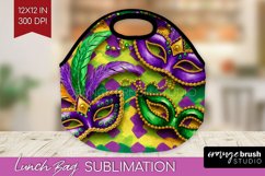 Mardi Gras Lunch Bag - Carnival Lunch Bug PNG Sublimation Product Image 1
