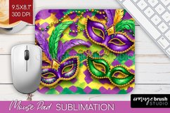 Mardi Gras Mouse Pad Sublimation - Carnival Mousepad PNG Product Image 1