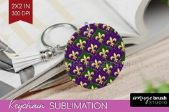 Mardi Gras Keychain PNG - Carnival Keychain Sublimation Product Image 1