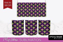 Mardi Gras Mug Wrap - Carnival Mug PNG Sublimation Product Image 1
