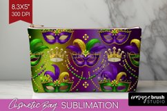 Mardi Gras Cosmetic Bag - Carnival Makeup Bag PNG Product Image 1