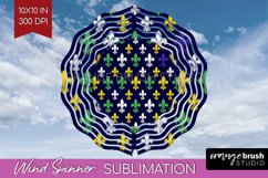 Mardi Gras Wind Spinner Sublimation PNG - Carnival Round Product Image 1