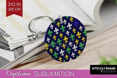 Mardi Gras Keychain PNG - Carnival Keychain Sublimation Product Image 1