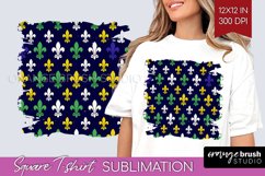 Mardi Gras Square Tshirt Background - Carnival PNG Product Image 1