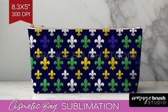 Mardi Gras Cosmetic Bag - Carnival Makeup Bag PNG Product Image 1