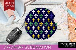 Mardi Gras Car Coaster - Carnival Coaster PNG Sublimation Product Image 1