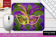 Mardi Gras Mouse Pad Sublimation - Carnival Mousepad PNG Product Image 1