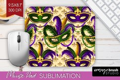 Mardi Gras Mouse Pad Sublimation - Carnival Mousepad PNG Product Image 1