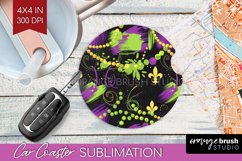 Mardi Gras Car Coaster - Carnival Coaster PNG Sublimation Product Image 1