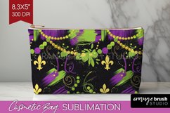Mardi Gras Cosmetic Bag - Carnival Makeup Bag PNG Product Image 1