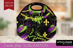 Mardi Gras Lunch Bag - Carnival Lunch Bug PNG Sublimation Product Image 1