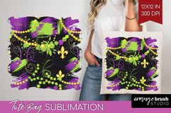 Mardi Gras Tote Bag - Carnival Tote Bag PNG Sublimation Product Image 1