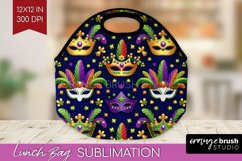 Mardi Gras Lunch Bag - Carnival Lunch Bug PNG Sublimation Product Image 1