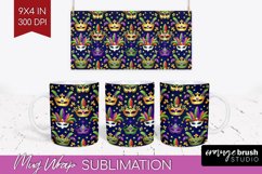 Mardi Gras Mug Wrap - Carnival Mug PNG Sublimation Product Image 1