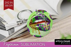 Mardi Gras Keychain PNG - Carnival Keychain Sublimation Product Image 1