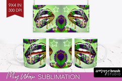Mardi Gras Mug Wrap - Carnival Mug PNG Sublimation Product Image 1