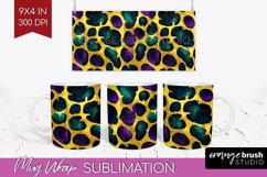 Mardi Gras Mug Wrap - Carnival Mug PNG Sublimation Product Image 1