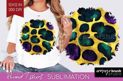 Mardi Gras Round Tshirt Background - Carnival PNG Product Image 1