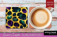 Mardi Gras Square Coaster - Carnival Coaster PNG Sublimation Product Image 1
