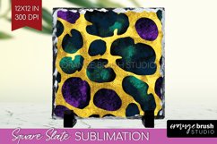 Mardi Gras Slate PNG - Carnival Square Slate Sublimation Product Image 1