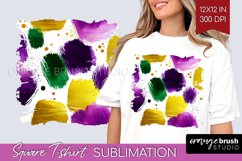 Mardi Gras Square Tshirt Background - Carnival PNG Product Image 1