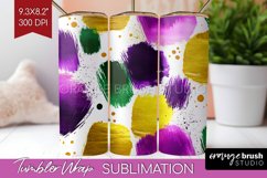 Mardi Gras Tumbler Wrap - Carnival Tumbler PNG Sublimation Product Image 1