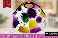 Mardi Gras Lunch Bag - Carnival Lunch Bug PNG Sublimation Product Image 1