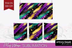 Mardi Gras Mug Wrap - Carnival Mug PNG Sublimation Product Image 1