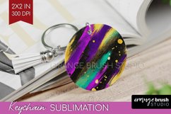 Mardi Gras Keychain PNG - Carnival Keychain Sublimation Product Image 1