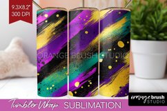 Mardi Gras Tumbler Wrap - Carnival Tumbler PNG Sublimation Product Image 1