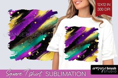 Mardi Gras Square Tshirt Background - Carnival PNG Product Image 1