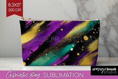 Mardi Gras Cosmetic Bag - Carnival Makeup Bag PNG Product Image 1