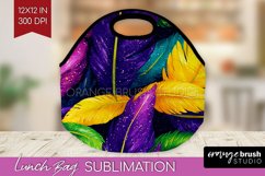Mardi Gras Lunch Bag - Carnival Lunch Bug PNG Sublimation Product Image 1