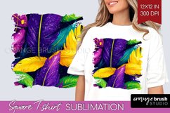 Mardi Gras Square Tshirt Background - Carnival PNG Product Image 1