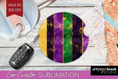 Mardi Gras Car Coaster - Carnival Coaster PNG Sublimation Product Image 1